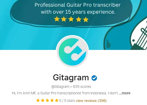 PaidTabs profile screenshot showing Gitagram username